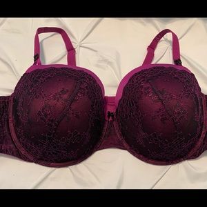 Torrid wine colored bra w/matching panties